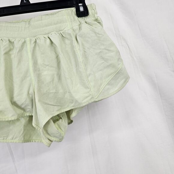 Lululemon Athletica Hotty Hot Shorts In Lemon Ice Women's Size 12 Tall - Picture 2 of 5
